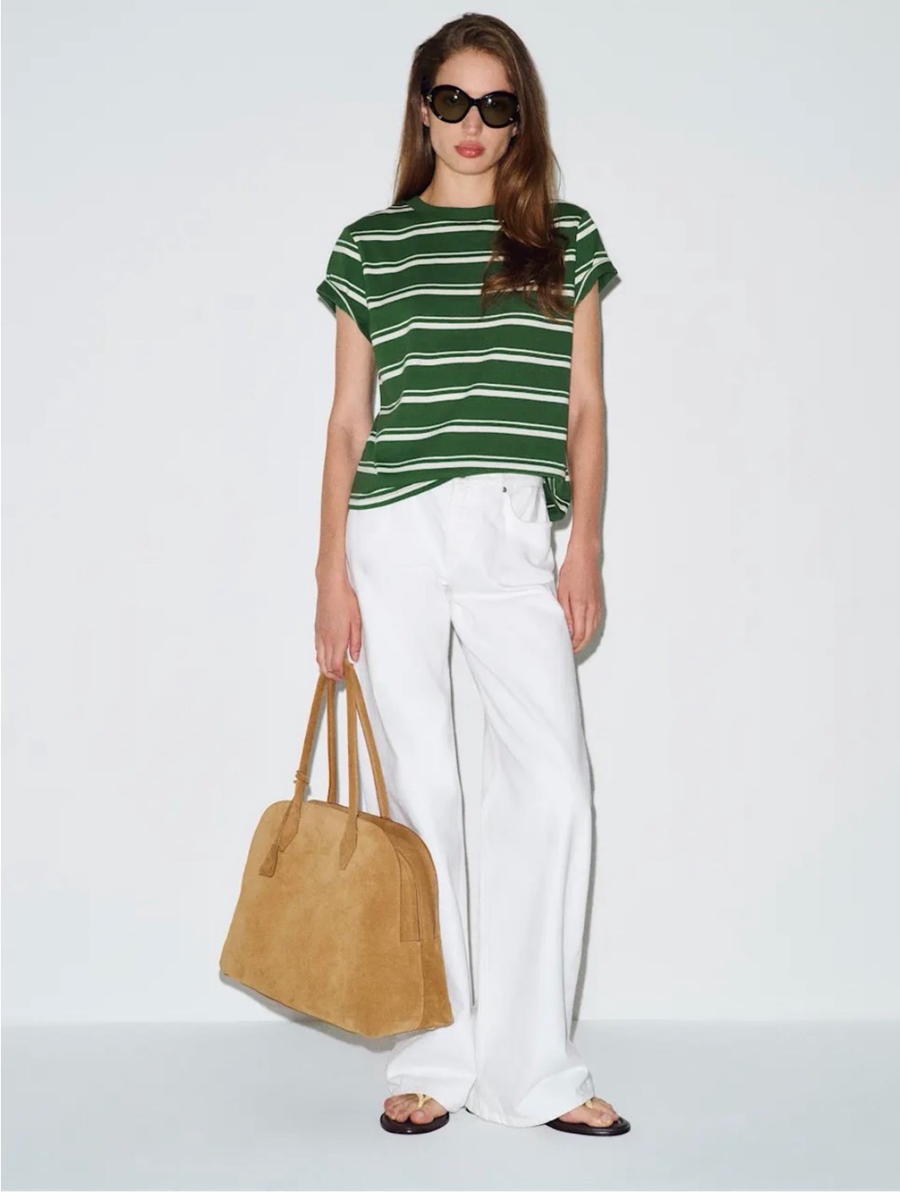 Reformation White Wide-Leg Jeans with High Rise